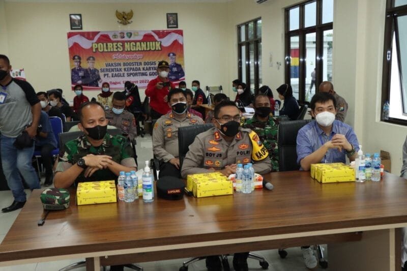 Kejar Herd Immunity Jelang Puasa, Kapolres Nganjuk Terus Lakukan Percepatan Vaksinasi