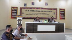 Kapolres Pesawaran Membuka Latihan Pra Operasi Jebra Krakatau 2022 di Aula Sanika Satyawada