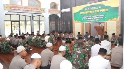 Suasana Kekompakan, Istighosah TNI-POLRI di Masjid Baitul Hidayah Polres Indramayu