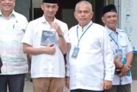 Ketua DPW IMO Sumut, HA Nuar Erde bersama Dt Adil Haberham, Ketua FPBD Sumut, Sultan Deli, Tuanku Mahmud Arya Lamantjiji dan Wakil Ketua DPW IMO Sumut Harun Al Rasyid.