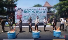 Bea Cukai Purwokerto Musnahkan 1,59 Juta Batang Rokok Ilegal Senilai Rp2,2 Miliar