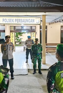 Polsek Perbaungan Polres Sergei Polda Sumut Bersama Koramil 07 Gelar Patroli Gabungan, Wujud Nyata Sinergitas TNI- Polri aga Kamtibmas