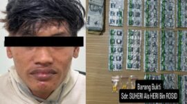Pelaku berinisial S alias H (26), warga Kampung Sukatani Desa Tegal Angus, Kecamatan Teluk Naga, Kabupaten Tangerang, berhasil diamankan beserta barang bukti berupa 16 strip obat berbahaya daftar G merk Tramadol dengan total 160 butir, 4 bungkus obat berbahaya daftar G merk Eximer sebanyak 16 butir