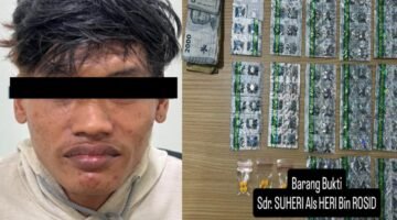 Pelaku berinisial S alias H (26), warga Kampung Sukatani Desa Tegal Angus, Kecamatan Teluk Naga, Kabupaten Tangerang, berhasil diamankan beserta barang bukti berupa 16 strip obat berbahaya daftar G merk Tramadol dengan total 160 butir, 4 bungkus obat berbahaya daftar G merk Eximer sebanyak 16 butir