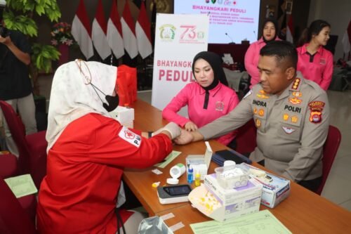 Kapolresta Tangerang Kombes Pol Andi Muhammad Indra Waspada Amirullah apresiasi partisipasi wartawan dan masyarakat dalam aksi kemanusiaan yang digelar bersama PMI Pandeglang