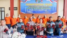 Konferensi pengungkapan kasus narkotik polres Jakarta Pusat