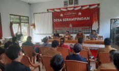 Jaga Kamtibmas, Bhabinkamtibmas Desa Serampingan hadiri Rakor Persiapan Nataru