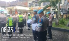 Sipropam Polres Tabanan Awasi Pelaksanaan Apel Operasi Lilin Agung 2025, Pastikan Kesiapan Personel