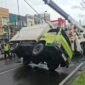 Truk Boks Terguling di Flyover Rawa Buaya Berhasil di Evakuasi Dishub Jakarta Barat 