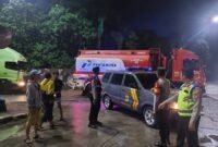 Personel Polsek Benda saat melakukan patroli mobile di jalan Atang Sanjaya (Dok.Ist)