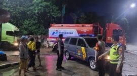 Personel Polsek Benda saat melakukan patroli mobile di jalan Atang Sanjaya (Dok.Ist)
