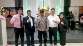 Polsek Benda Amankan Ibadah Natal di Gereja GKK Basoetta (Foto.ist)
