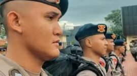 100 personel Satuan Brimob Polda Banten yang akan bertugas dalam Operasi Aman Nusa II Bawah Kendali Operasi (BKO) Polda Aceh (Foto: Polda Banten)