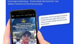 Info lowongan pekerjaan di Dinas Perhubungan DKI Jakarta,'Hoax' (Foto.Dishub DKI Jakarta)