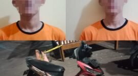 Kedua pelaku beserta barang bukti