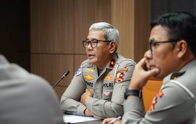 Korlantas Polri, Brigjen Pol Prianto, mematangkan persiapan Operasi Ketupat 2026 melalui rapat koordinasi daring bersama jajaran Subdit Kamsel Polda se-Indonesia (Foto.Istw)