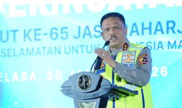Kakorlantas Polri Hadiri Puncak HUT ke-65 Jasa Raharja, Wujudkan Keselamatan Lalu Lintas (Foto.Istw)