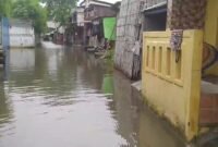 Puluhan rumah warga di Tegal Alur Tergenang Air (Foto.Lenspolri/Arf)