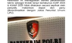Polri Terbitkan Pedoman Penanganan Perkara sebagai Implementasi KUHP 2023 dan KUHAP 2025