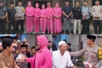 Bhayangkari Ranting Polsek Kresek dan PWGK Bagikan Ratusan Takjil di Depan Mapolsek