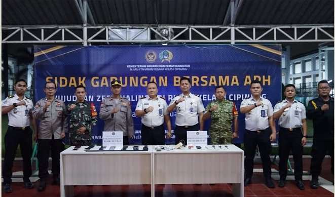 Rutan Cipinang menggandeng personel TNI dan Polri dalam operasi gabungan
