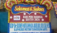 Ucapan Karangan Bunga Selamat dan Sukses Hari Pers Nasional 2026 dari Kapolres Metro Tangerang Kota Kombes Pol Dr. Raden Muhammad Jauhari, S.H., S.I.K., M.Si, (Derry)