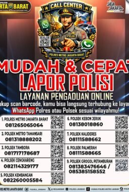 Mudahkan Laporan Masyarakat, Polres Metro Jakbar Sebar Barcode Call Center ke Sekolah-Sekolah