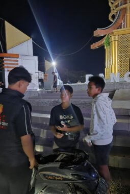 URC Polres Mamuju Tengah Patroli Tengah Malam, Cegah C3 dan Kriminalitas Jalanan