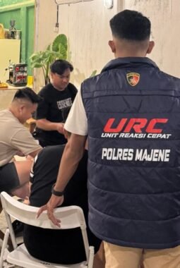 Cegah Kriminalitas Jalanan, URC Sat Reskrim Polres Majene Hunting Tengah Malam