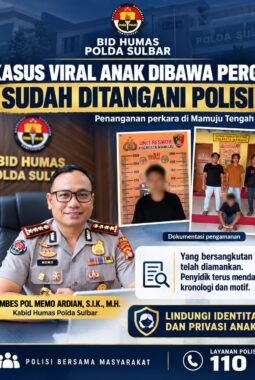 Polisi Tahan Tersangka Kasus Anak Dibawa Pergi di Mateng, Korban Mendapat Pendampingan Psikologis
