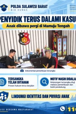 Kasus Anak Dibawa Pergi di Mamuju Tengah Sudah Ditangani, Kabid Humas: Proses Hukum Terus Berjalan