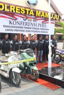 Polresta Mamuju Ungkap 5 TKP Curanmor Tangkap 3 Pelaku, Sita 6 Motor dan 1 Mobil